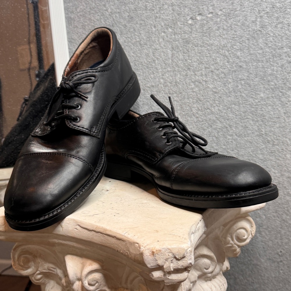 Dockers Mens Dress Shoes Black Leather Lace Up‎ Oxford Business Casual Size 12